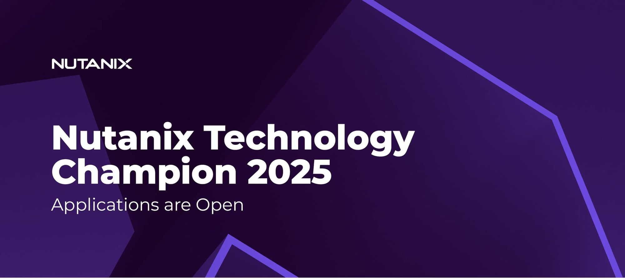 Application for Nutanix Technology Champion 2025 is now open